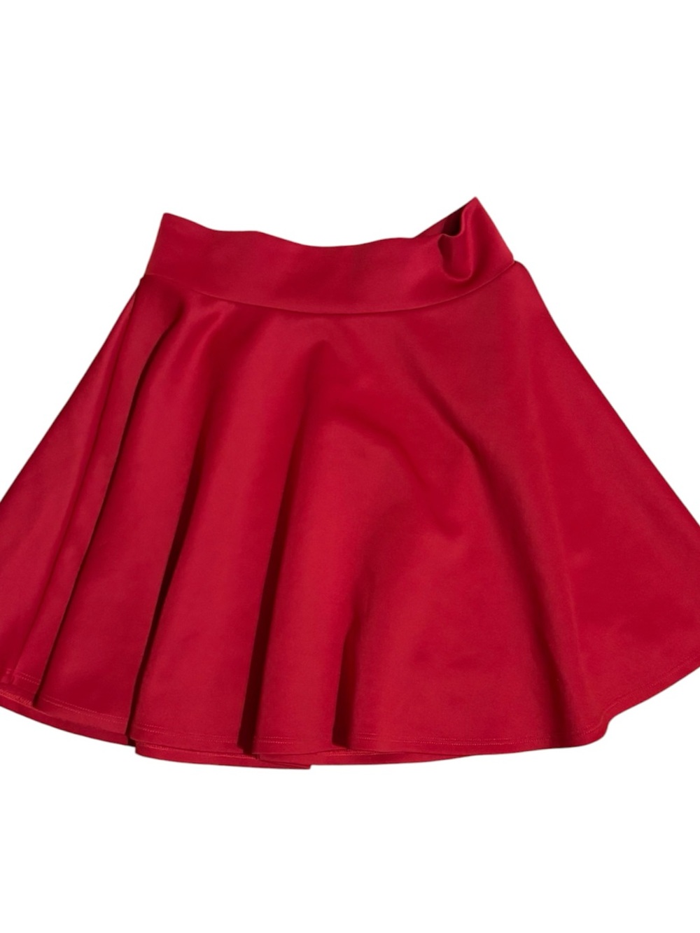 Flared Red A-Line Skirt - Elegant Everyday Style
